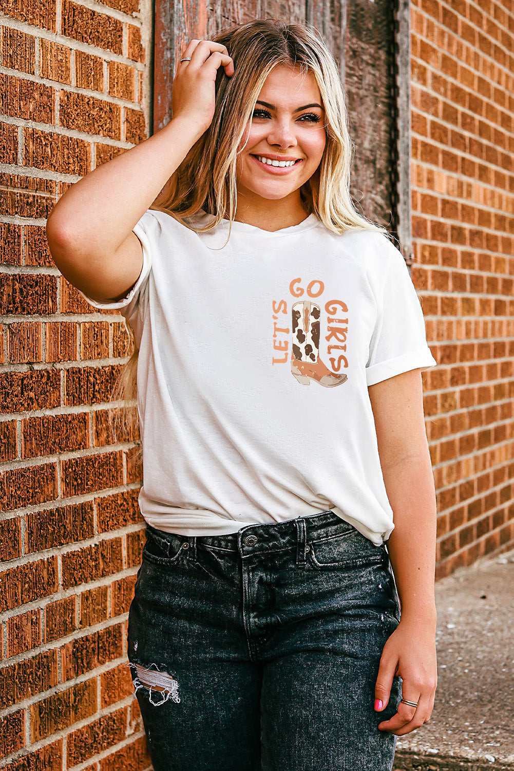 Get trendy with Round Neck Short Sleeve Cowboy Theme T-Shirt - Halloween Clothes available at Styles Code. Grab yours today!