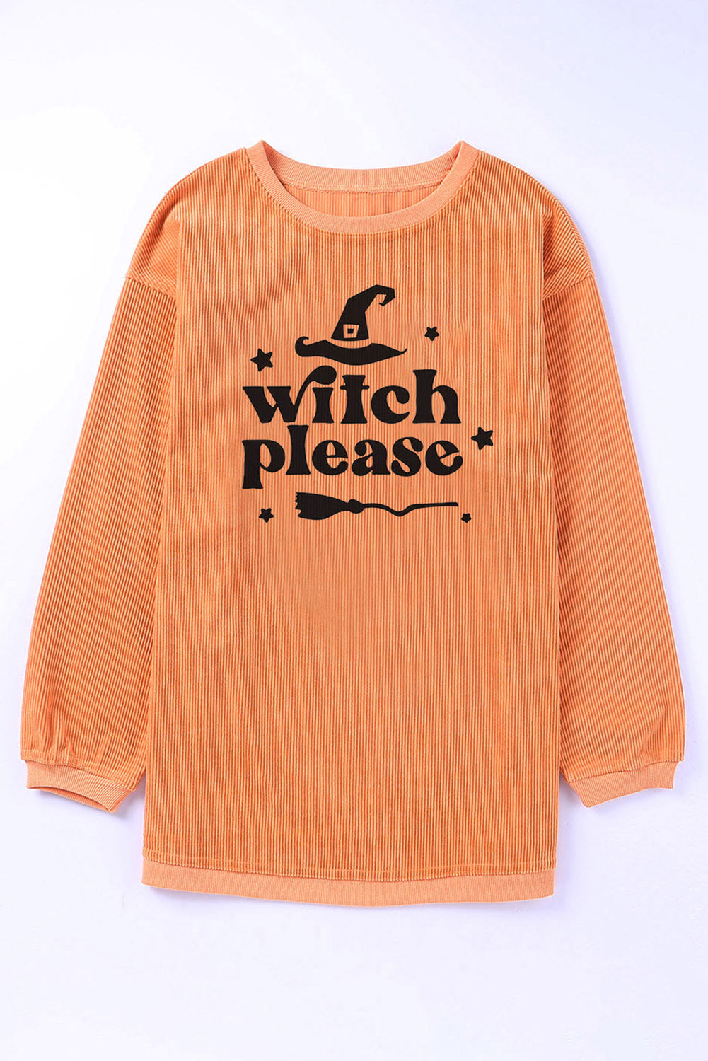 Get trendy with WITCH PLEASE Graphic Dropped Shoulder Sweatshirt - Halloween Clothes available at Styles Code. Grab yours today!