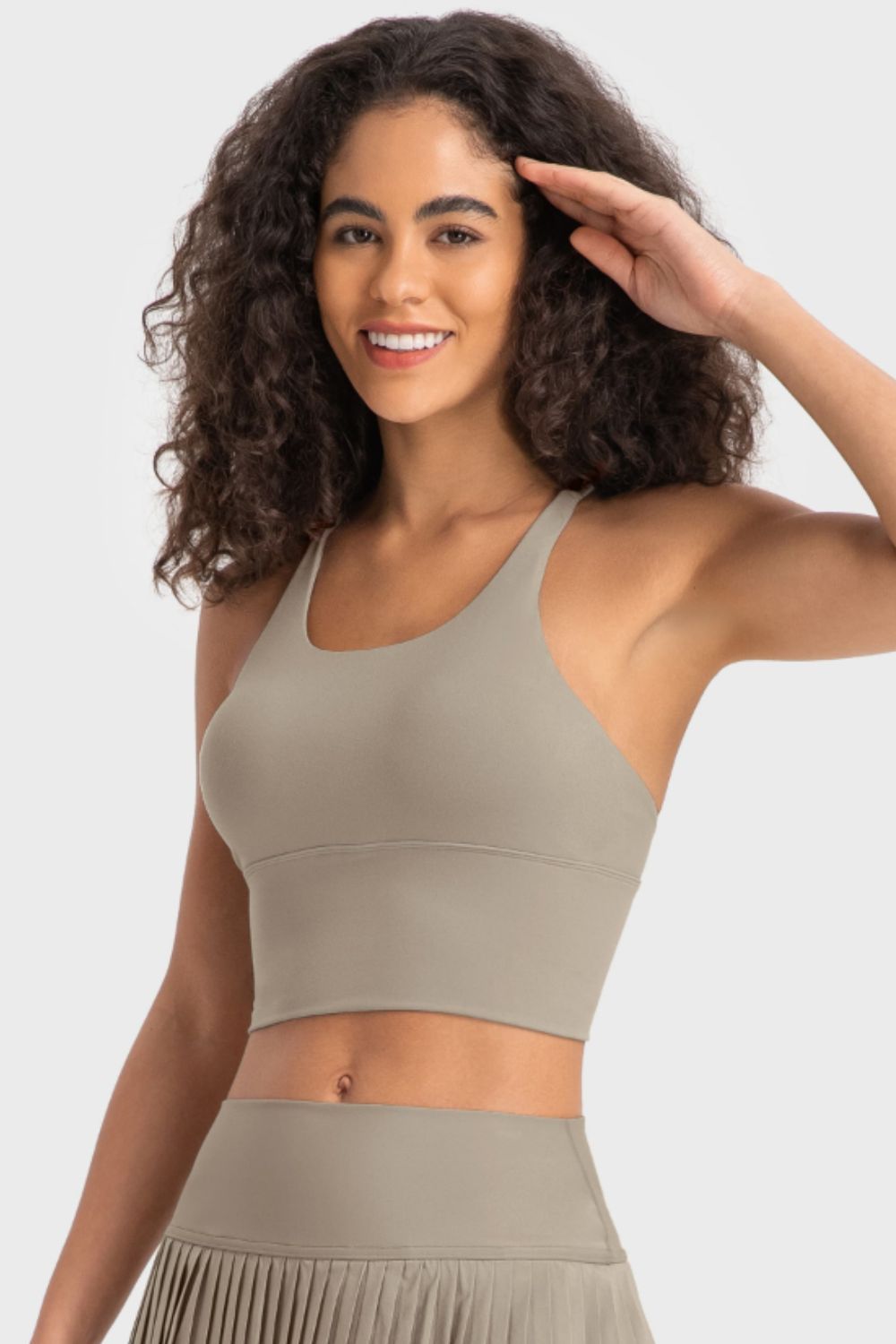 Get trendy with Crisscross Back Ladder Detail Sports Bra - Activewear available at Styles Code. Grab yours today!