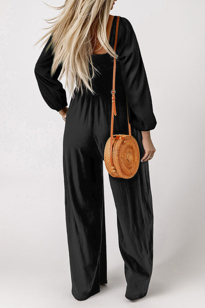 Get trendy with Square Neck Raglan Sleeve Jumpsuit with Pocket - Jumpsuits available at Styles Code. Grab yours today!