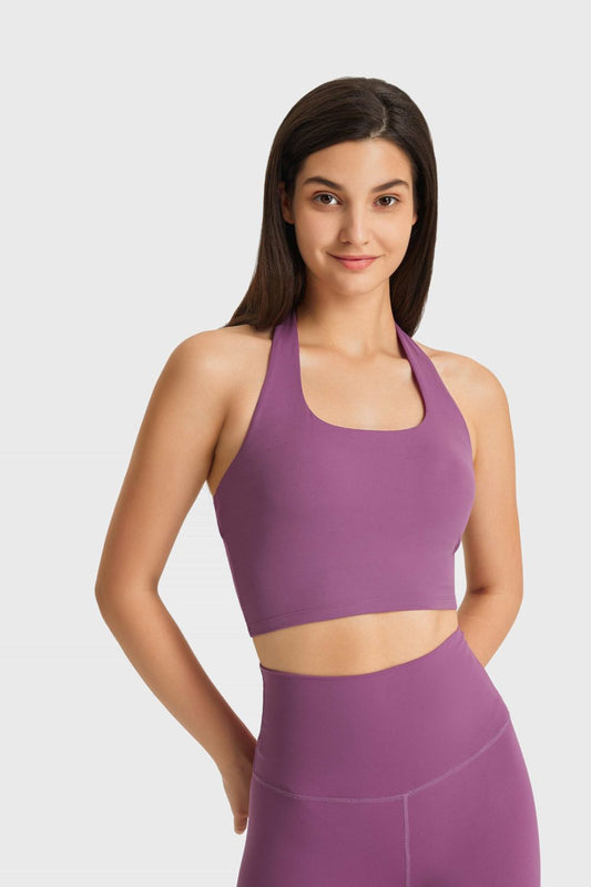 Get trendy with Breathable Halter Neck Sports Bra - Activewear available at Styles Code. Grab yours today!