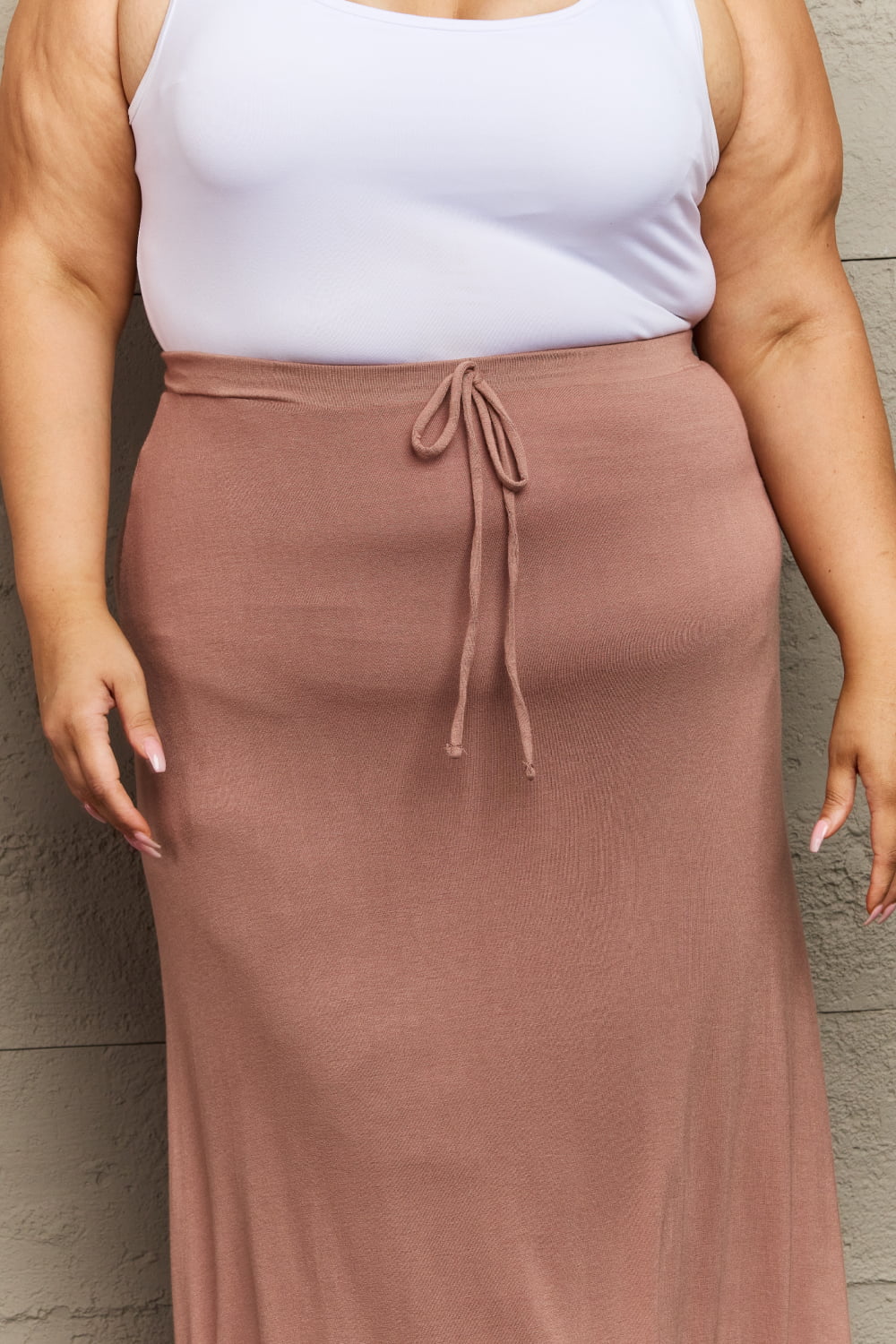 Get trendy with Culture Code For The Day Full Size Flare Maxi Skirt in Chocolate - Luxe available at Styles Code. Grab yours today!