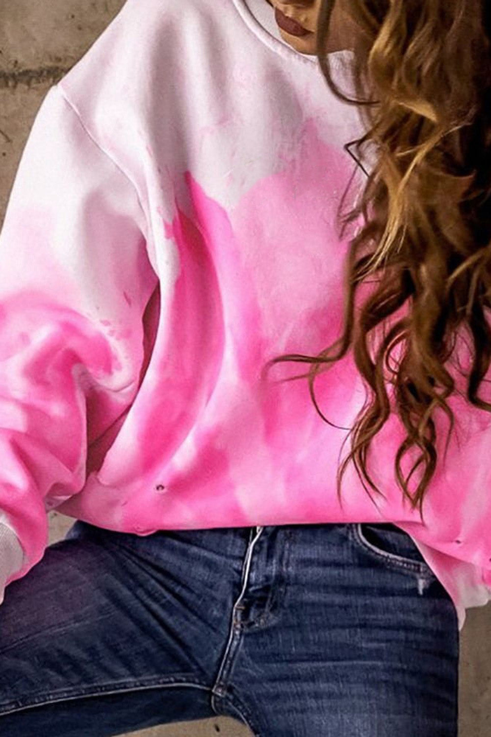 Get trendy with Tie Dye Round Neck Long Sleeve Sweatshirt - Tops available at Styles Code. Grab yours today!