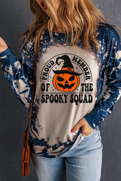 Get trendy with Round Neck PROUD MEMBER OF THE SPOOKY SQUAD Graphic Sweatshirt - Halloween Clothes available at Styles Code. Grab yours today!