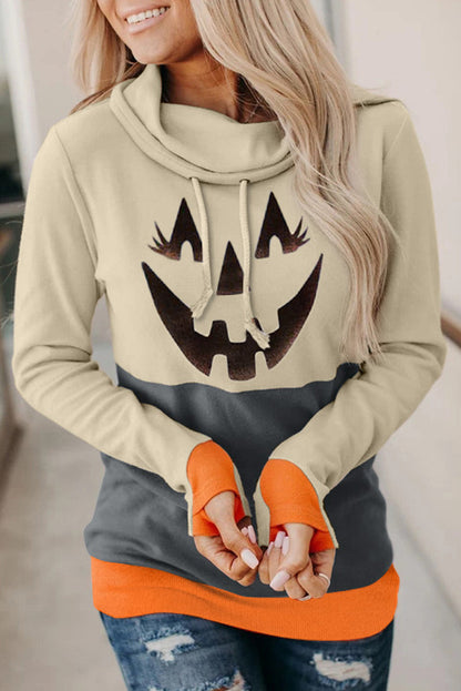 Get trendy with Long Sleeve Jack-O'-Lantern Graphic Sweatshirt - Halloween Clothes available at Styles Code. Grab yours today!