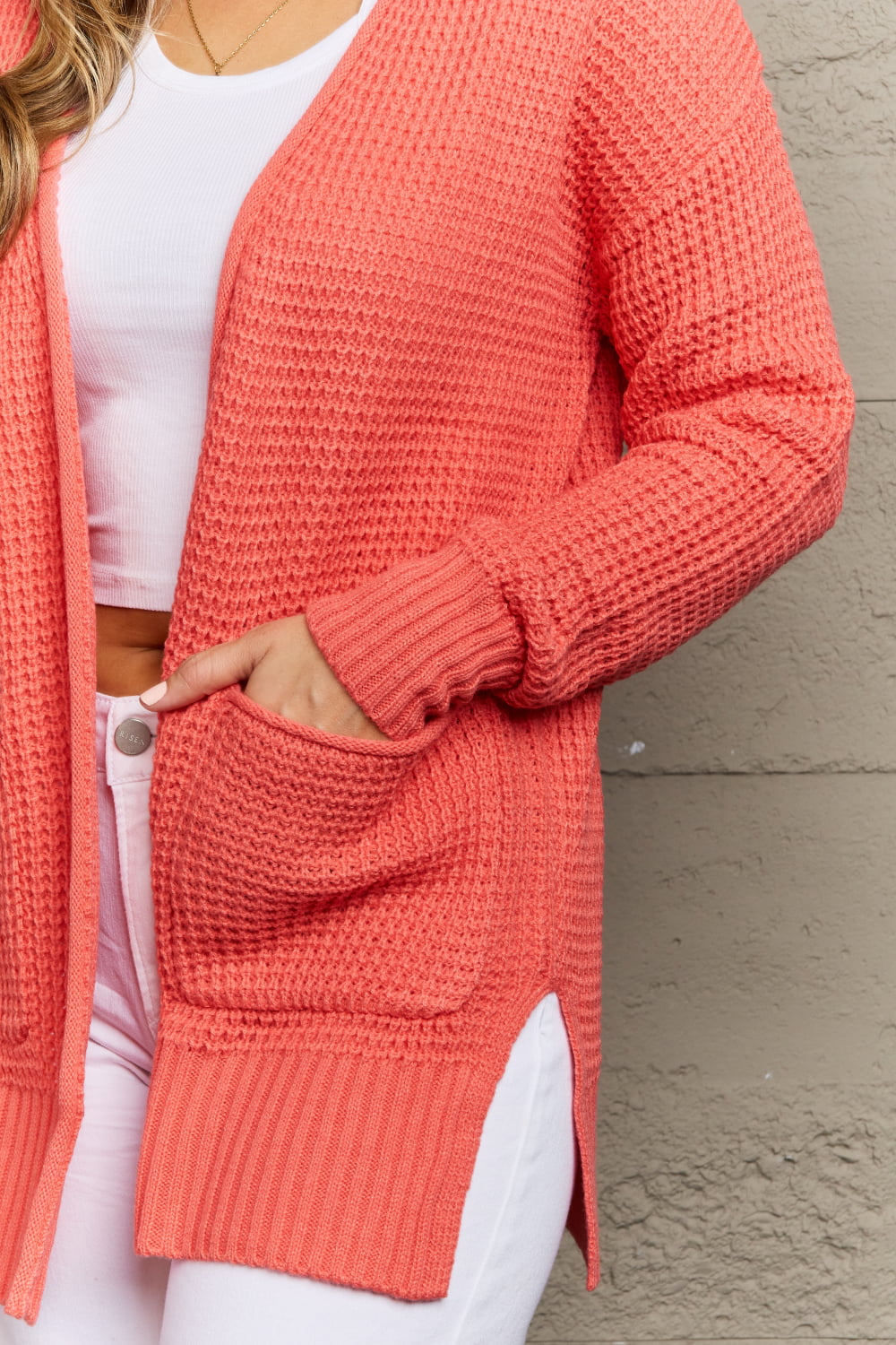 Get trendy with Zenana Bright & Cozy Full Size Waffle Knit Cardigan - Luxe available at Styles Code. Grab yours today!