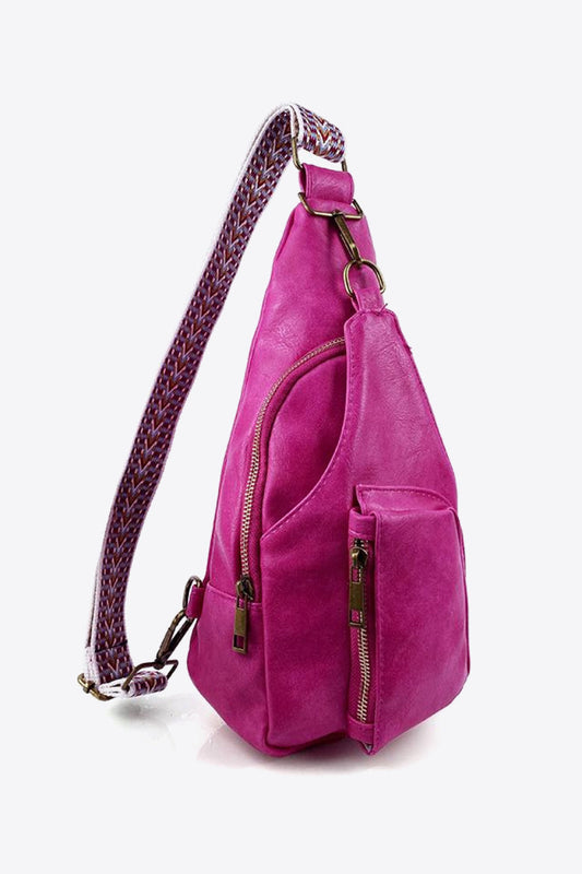 Get trendy with All The Feels PU Leather Sling Bag - Bags available at Styles Code. Grab yours today!