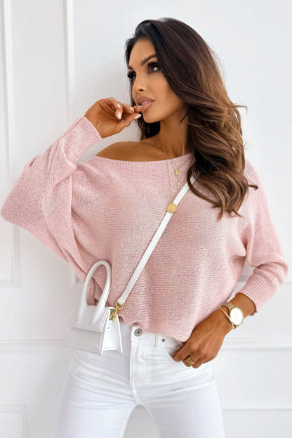 Get trendy with Ribbed Boat Neck Sweater - Sweater available at Styles Code. Grab yours today!