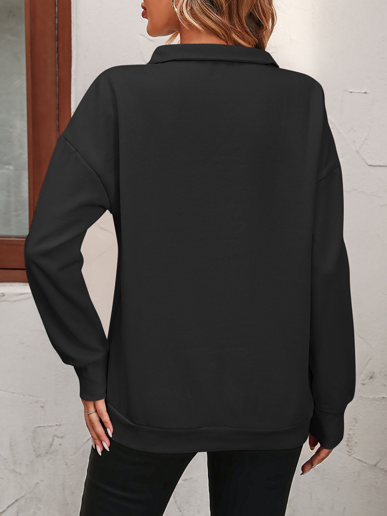 Get trendy with Zip-Up Dropped Shoulder Sweatshirt - Tops available at Styles Code. Grab yours today!