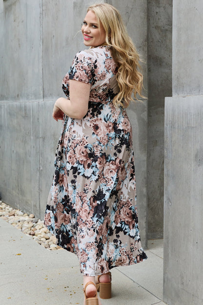 Get trendy with Heimish Give Me Roses Full Size Floral Maxi Wrap Dress - Luxe available at Styles Code. Grab yours today!