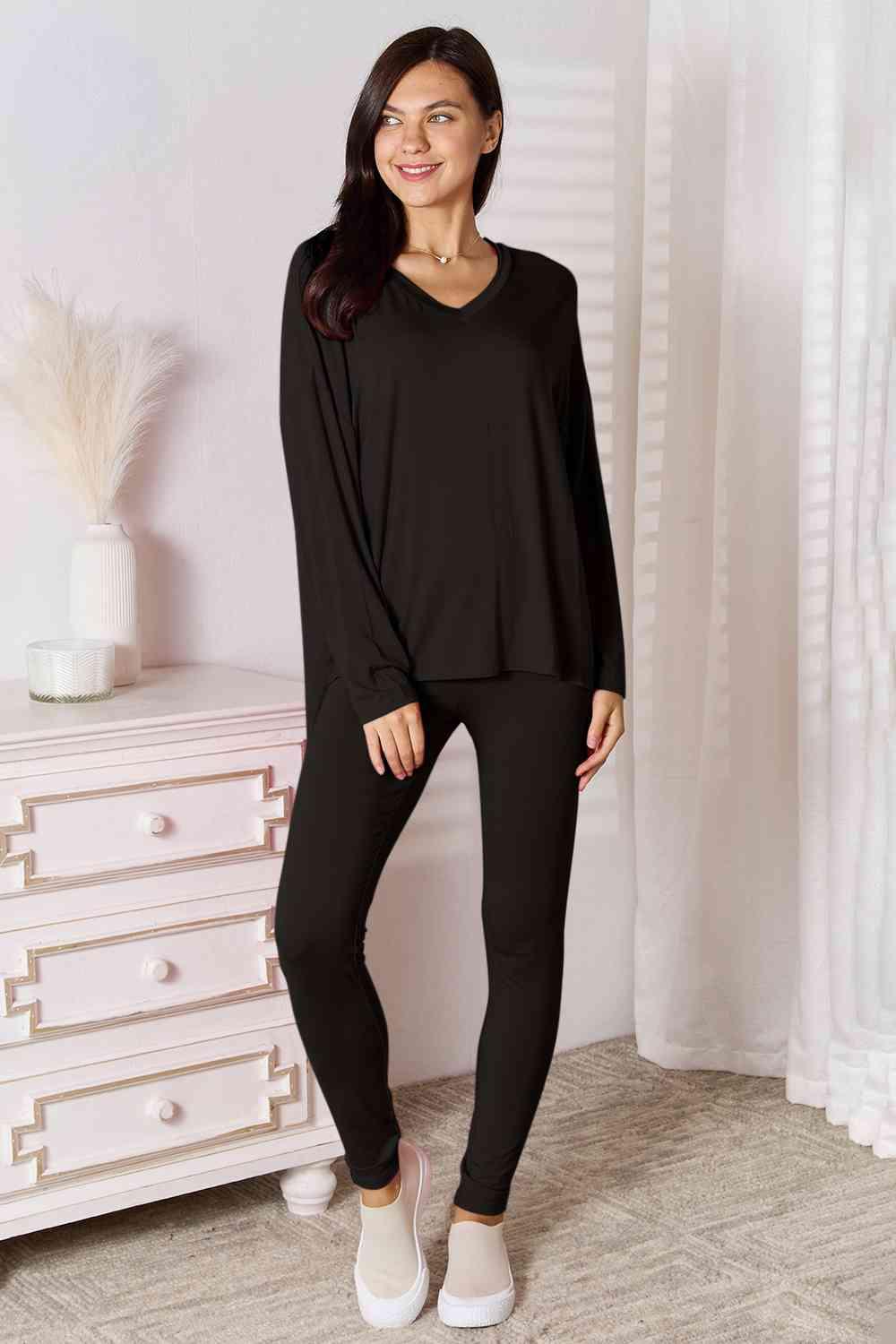 Get trendy with Full Size V-Neck Top and Pants Lounge Set -  available at Styles Code. Grab yours today!