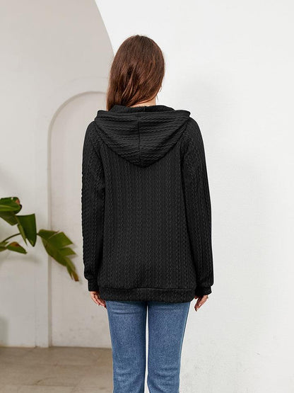 Get trendy with Sleeve Front Pocket Hoodie - Tops available at Styles Code. Grab yours today!