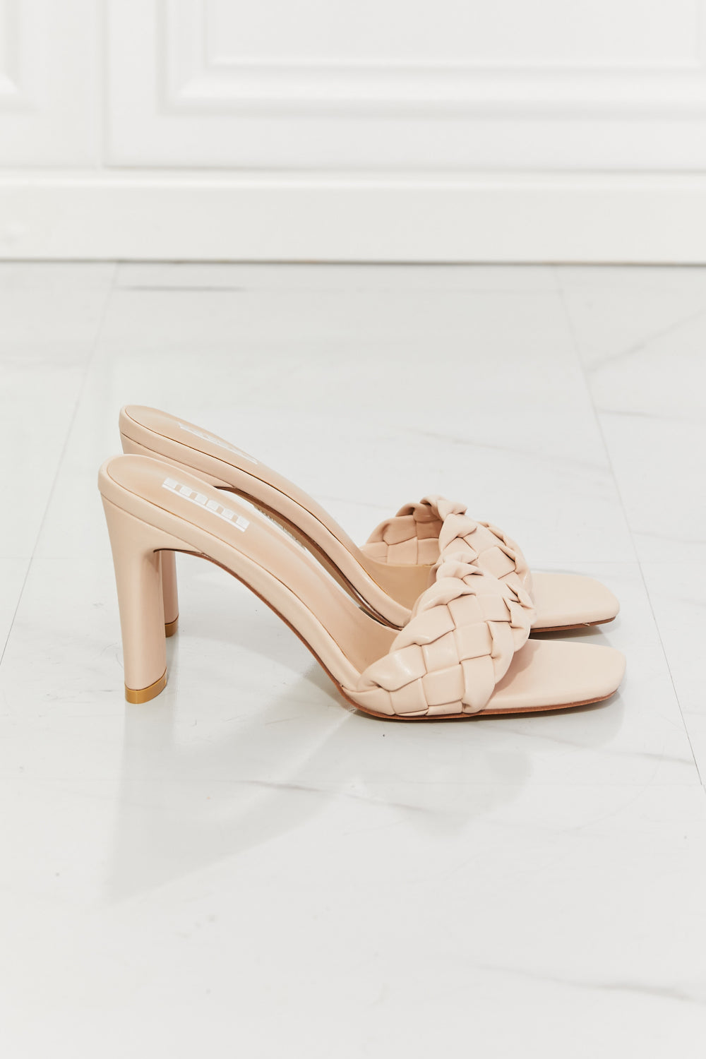 Get trendy with MMShoes Top of the World Braided Block Heel Sandals in Beige - Shoes available at Styles Code. Grab yours today!