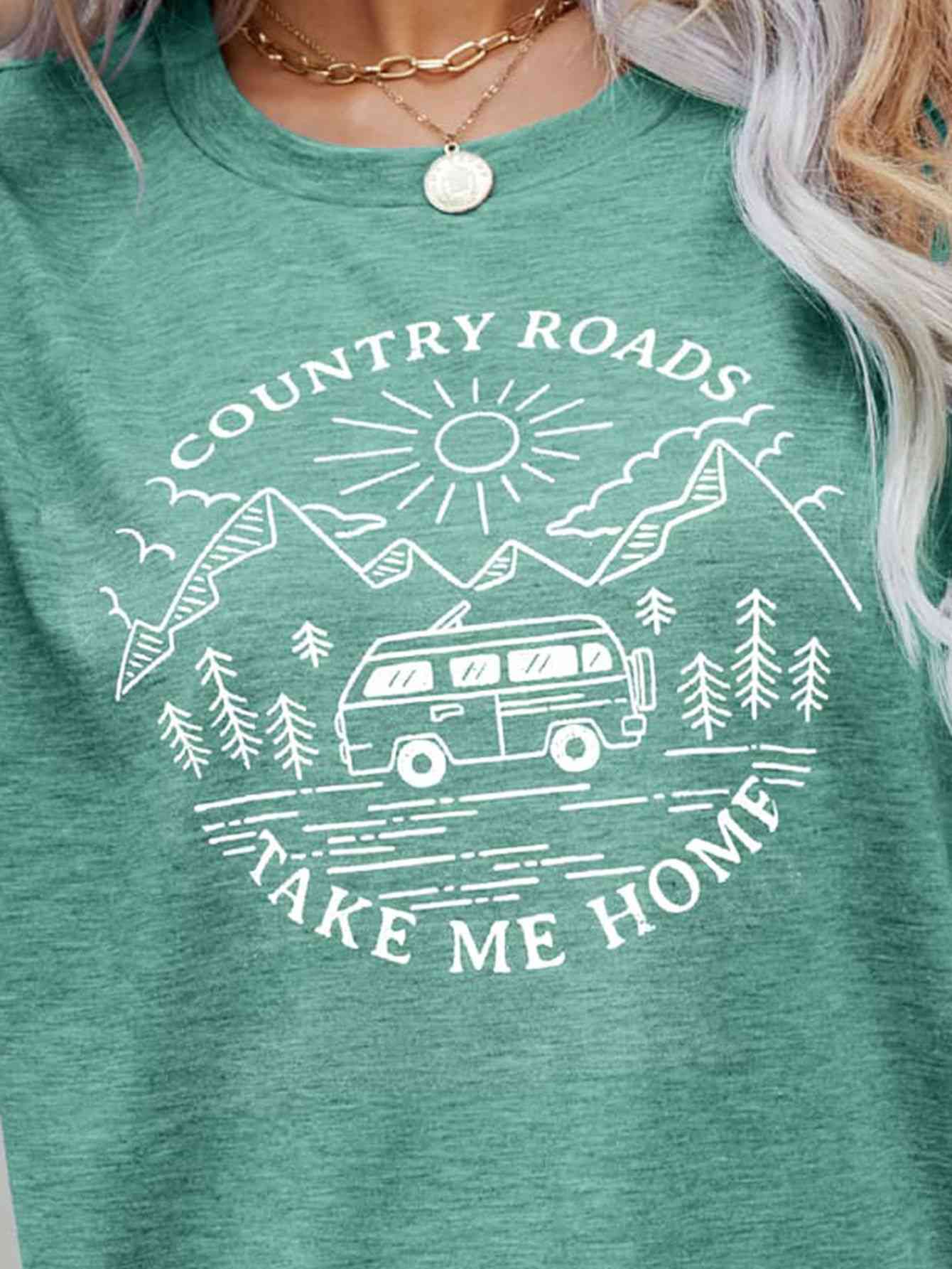 Get trendy with COUNTRY ROADS TAKE ME HOME Graphic Tee - T-Shirt available at Styles Code. Grab yours today!