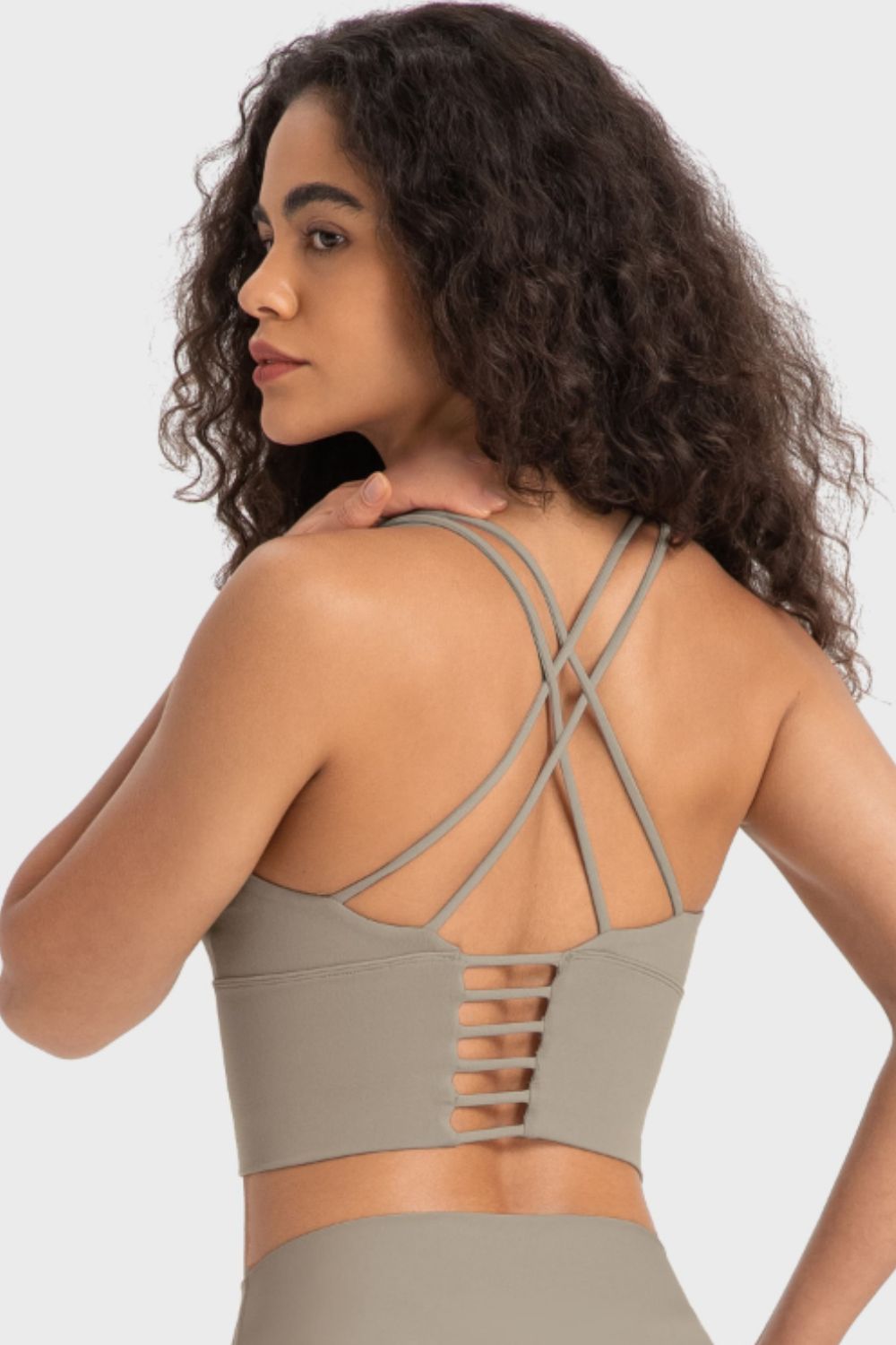 Get trendy with Crisscross Back Ladder Detail Sports Bra - Activewear available at Styles Code. Grab yours today!