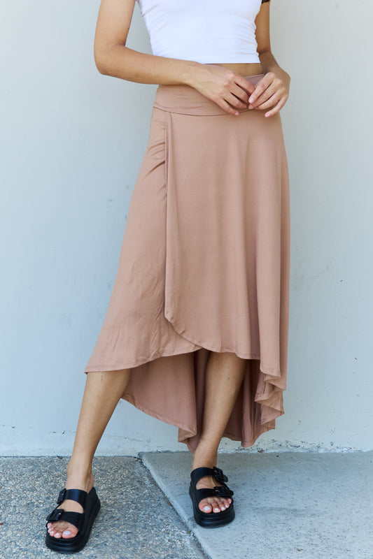 Get trendy with Ninexis First Choice High Waisted Flare Maxi Skirt in Camel -  available at Styles Code. Grab yours today!