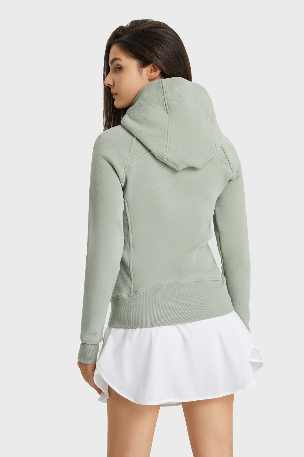 Get trendy with Zip Up Seam Detail Hooded Sports Jacket - Activewear available at Styles Code. Grab yours today!