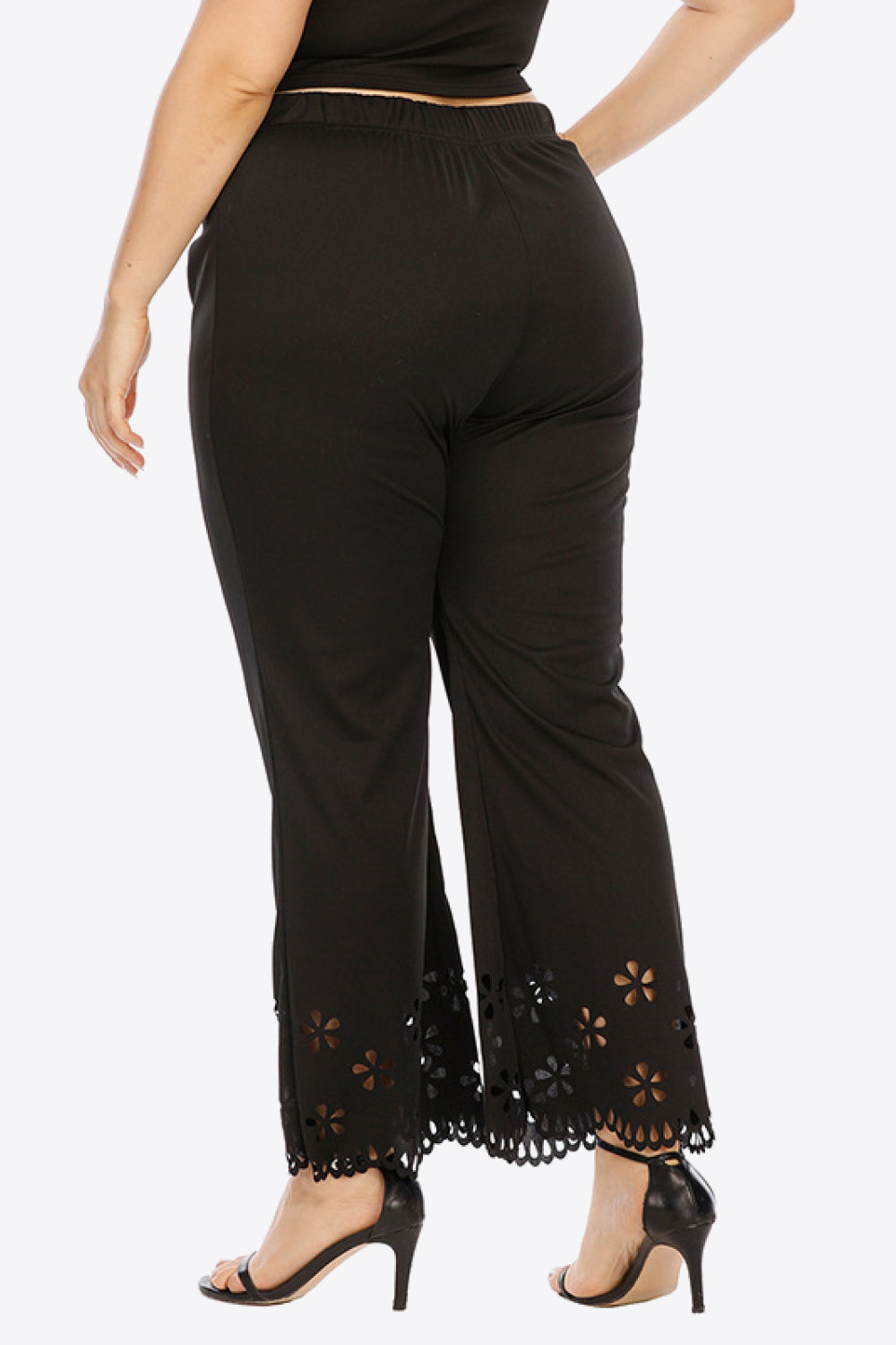 Get trendy with Plus Size Openwork Elastic Waist Pants - Plus Size available at Styles Code. Grab yours today!