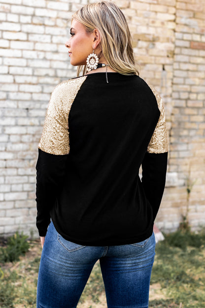 Get trendy with Graphic Sequin Long Sleeve Top - Halloween Clothes available at Styles Code. Grab yours today!