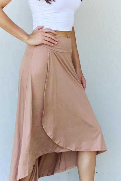 Get trendy with Ninexis First Choice High Waisted Flare Maxi Skirt in Camel -  available at Styles Code. Grab yours today!