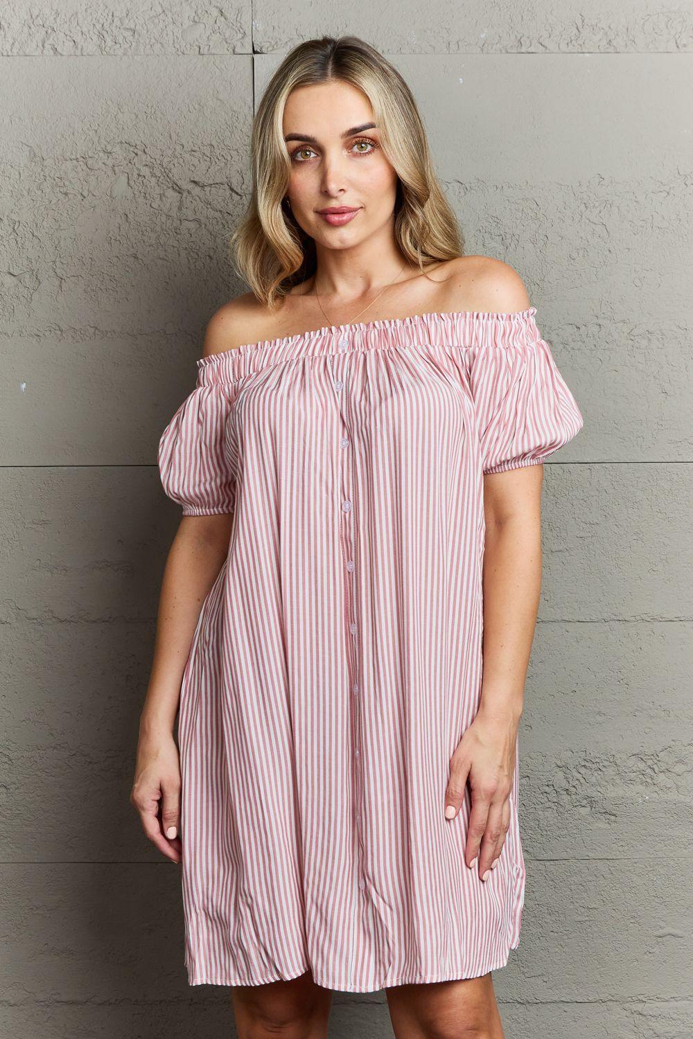 Get trendy with Off The Shoulder Mini Dress -  available at Styles Code. Grab yours today!