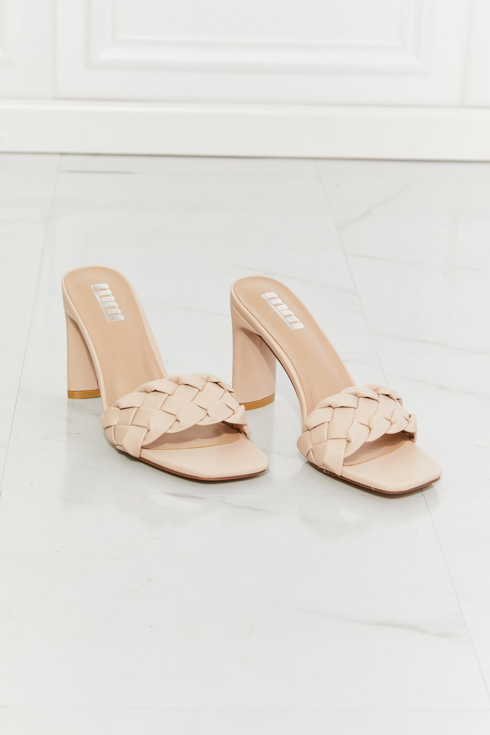 Get trendy with MMShoes Top of the World Braided Block Heel Sandals in Beige - Shoes available at Styles Code. Grab yours today!