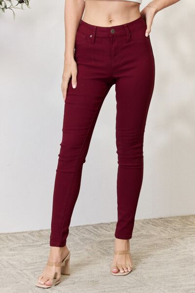 Get trendy with YMI Jeanswear Hyperstretch Mid-Rise Skinny Jeans - Jeans available at Styles Code. Grab yours today!
