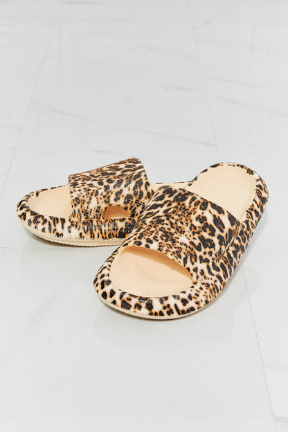 Get trendy with MMShoes Arms Around Me Open Toe Slide in Leopard - Shoes available at Styles Code. Grab yours today!