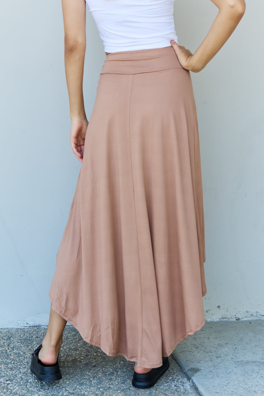 Get trendy with Ninexis First Choice High Waisted Flare Maxi Skirt in Camel -  available at Styles Code. Grab yours today!