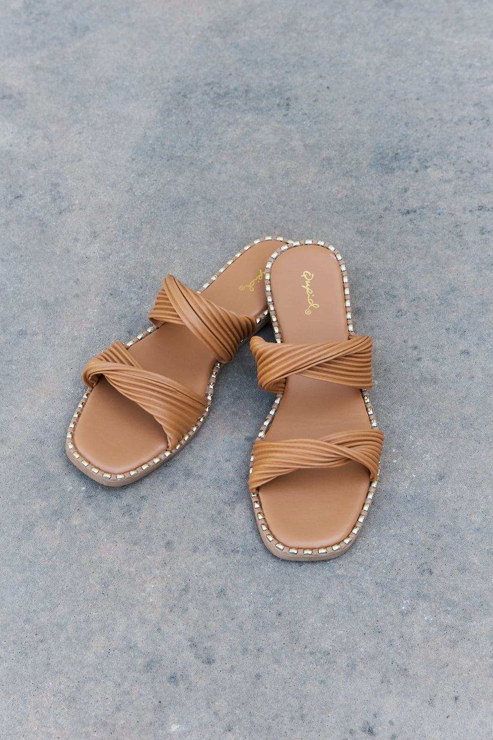 Get trendy with Qupid Summertime Fine Double Strap Twist Sandals - Shoes available at Styles Code. Grab yours today!