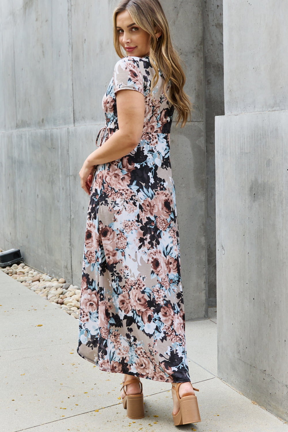 Get trendy with Heimish Give Me Roses Full Size Floral Maxi Wrap Dress - Luxe available at Styles Code. Grab yours today!