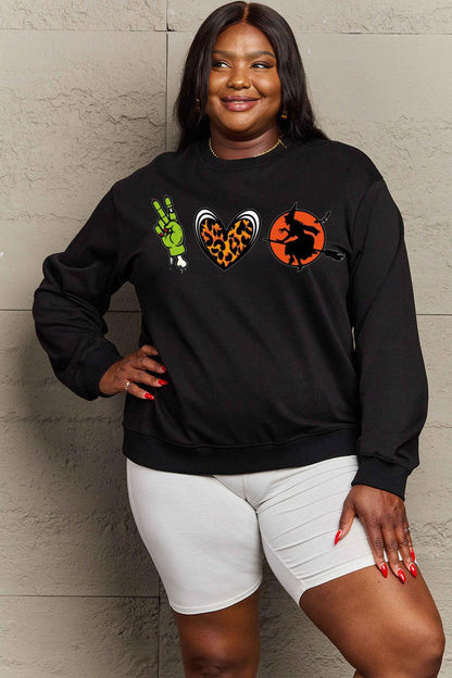 Get trendy with Simply Love Full Size Drop Shoulder Graphic Sweatshirt - Halloween Clothes available at Styles Code. Grab yours today!