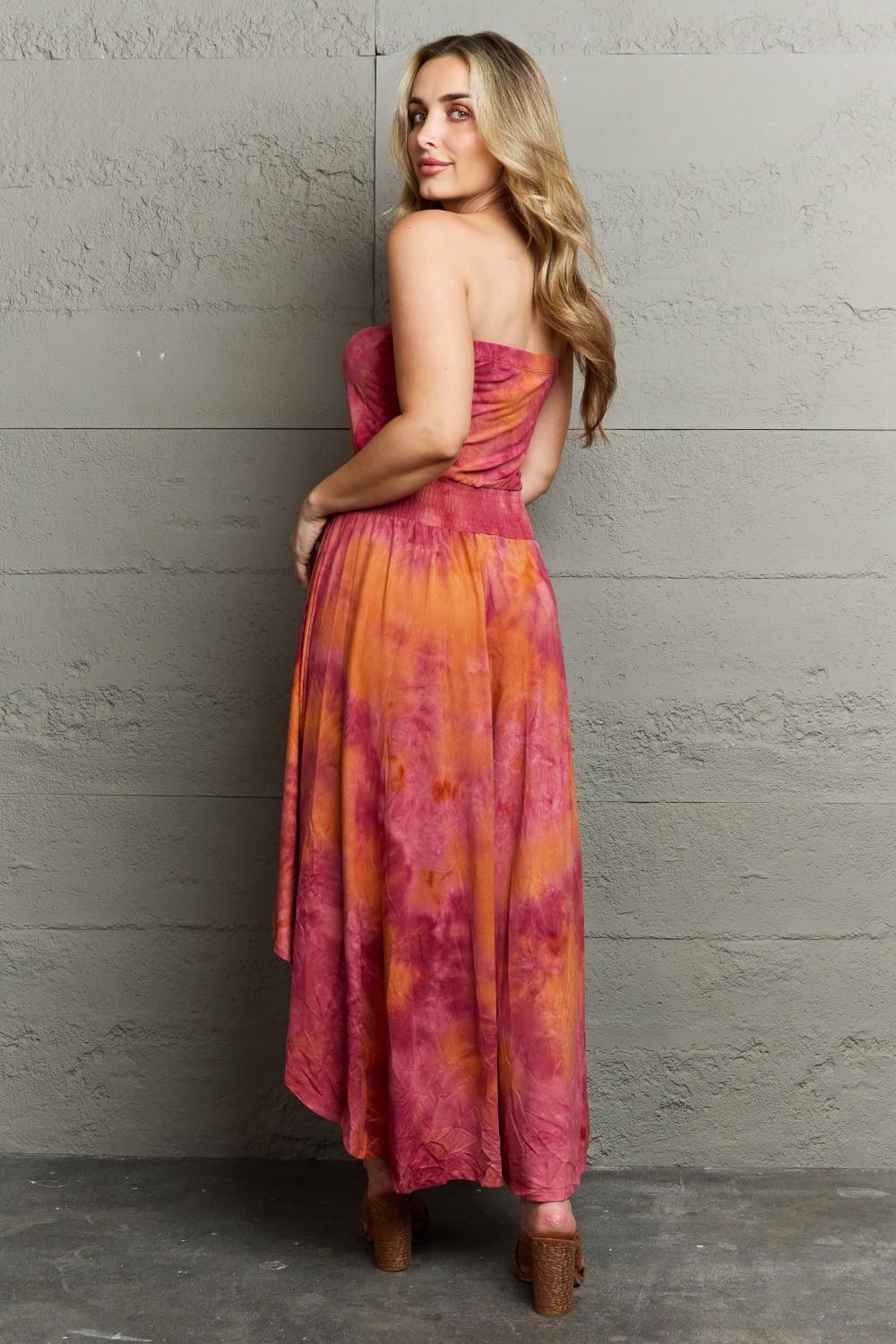 Get trendy with Sleeveless High Low Tie Dye Dress -  available at Styles Code. Grab yours today!