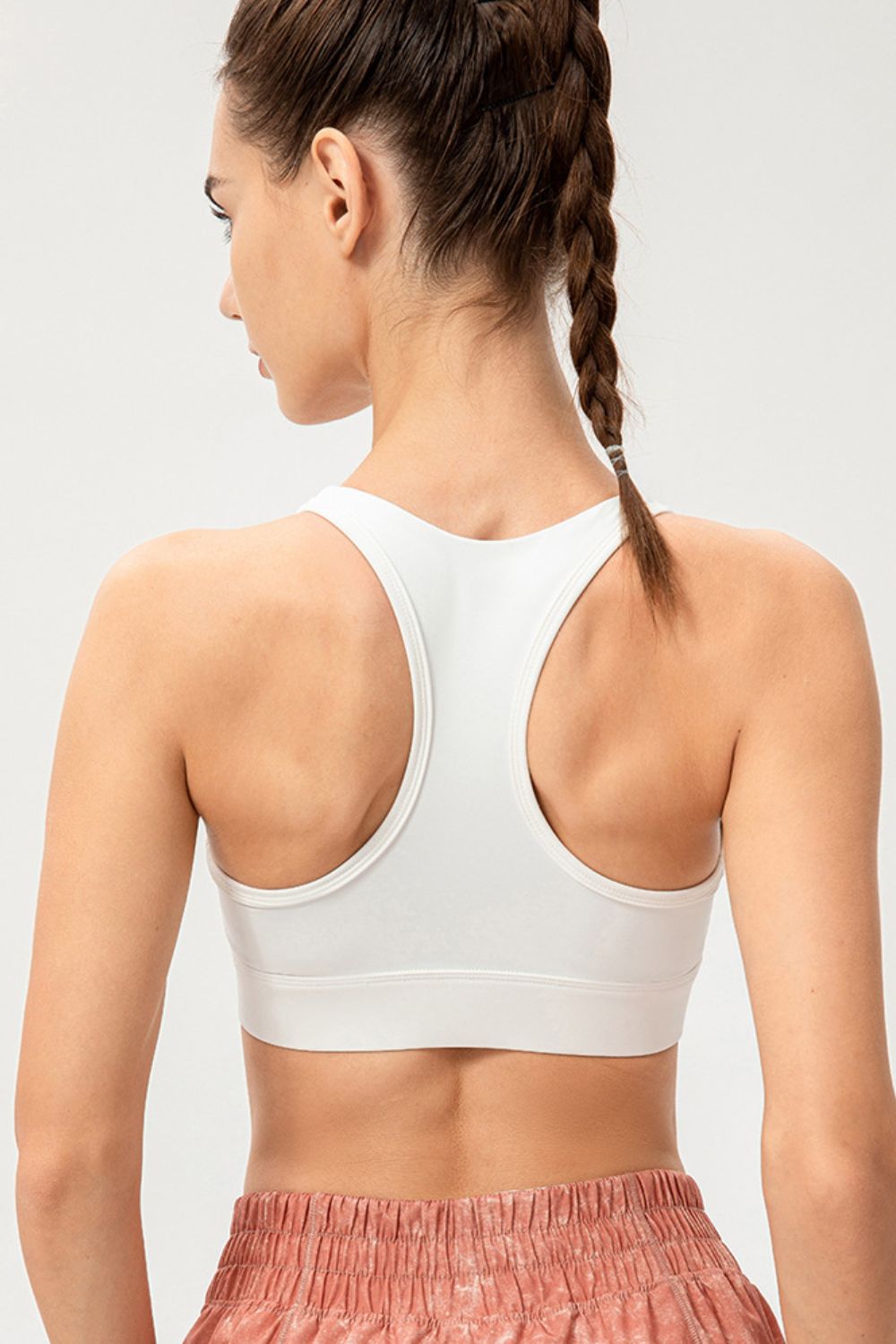 Get trendy with Zip-Up Round Neck Sports Bra - Activewear available at Styles Code. Grab yours today!