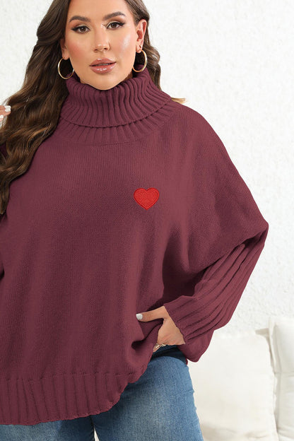 Get trendy with Plus Size Turtle Neck Long Sleeve Sweater - Sweater available at Styles Code. Grab yours today!