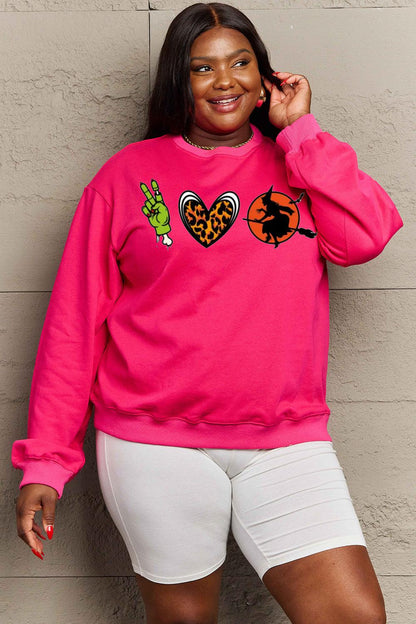 Get trendy with Simply Love Full Size Drop Shoulder Graphic Sweatshirt - Halloween Clothes available at Styles Code. Grab yours today!