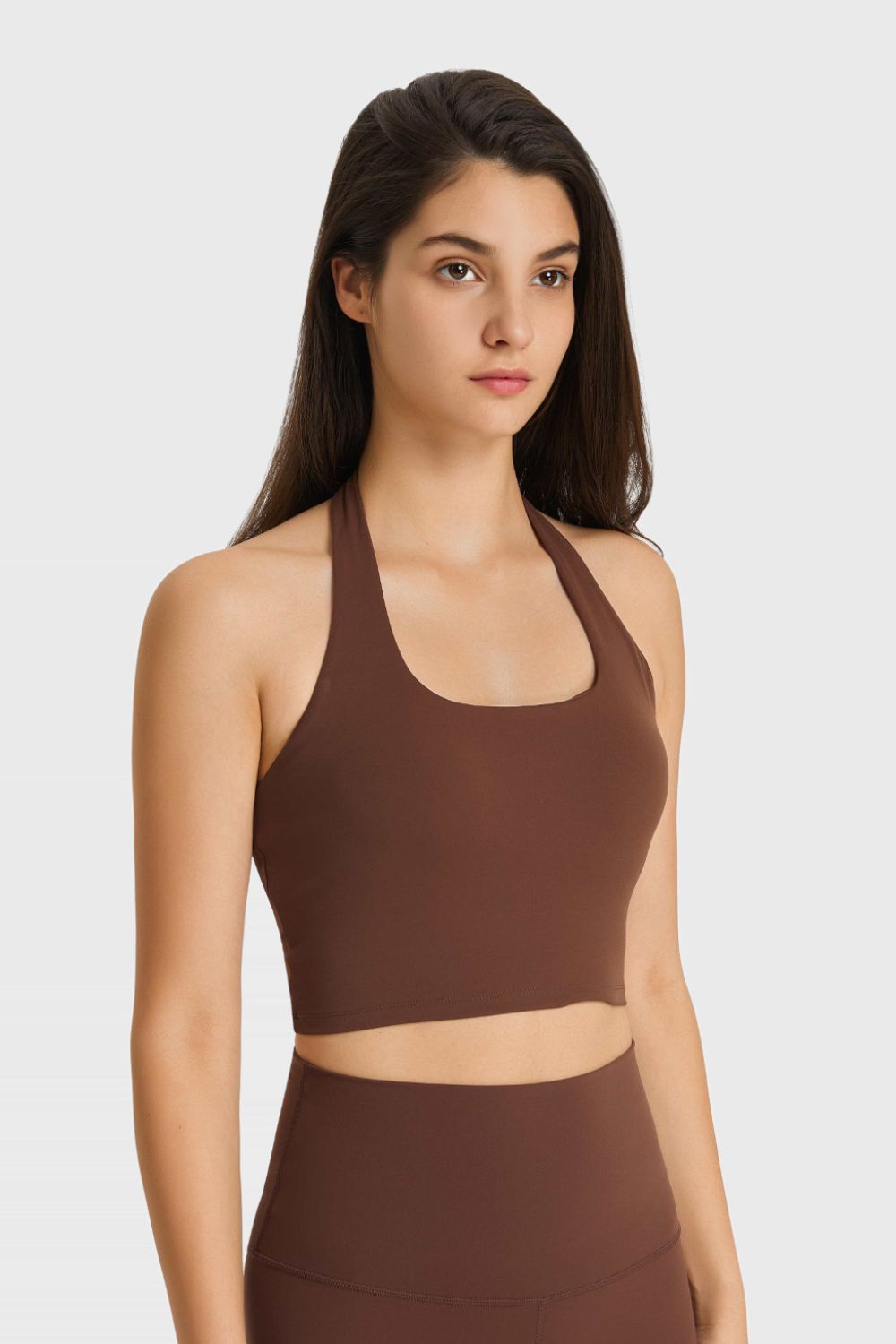 Get trendy with Breathable Halter Neck Sports Bra - Activewear available at Styles Code. Grab yours today!