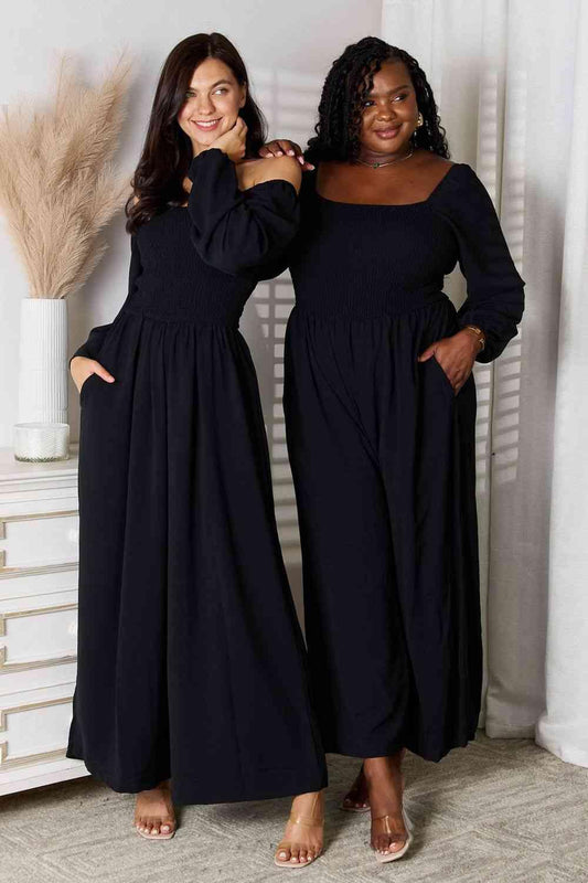 Get trendy with Square Neck Jumpsuit with Pockets - Jumpsuits available at Styles Code. Grab yours today!