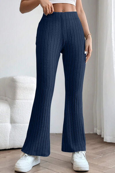 Get trendy with Basic Bae Full Size Ribbed High Waist Flare Pants -  available at Styles Code. Grab yours today!