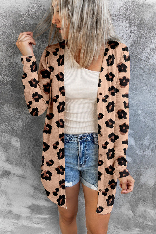 Get trendy with Printed Button Front Longline Cardigan -  available at Styles Code. Grab yours today!