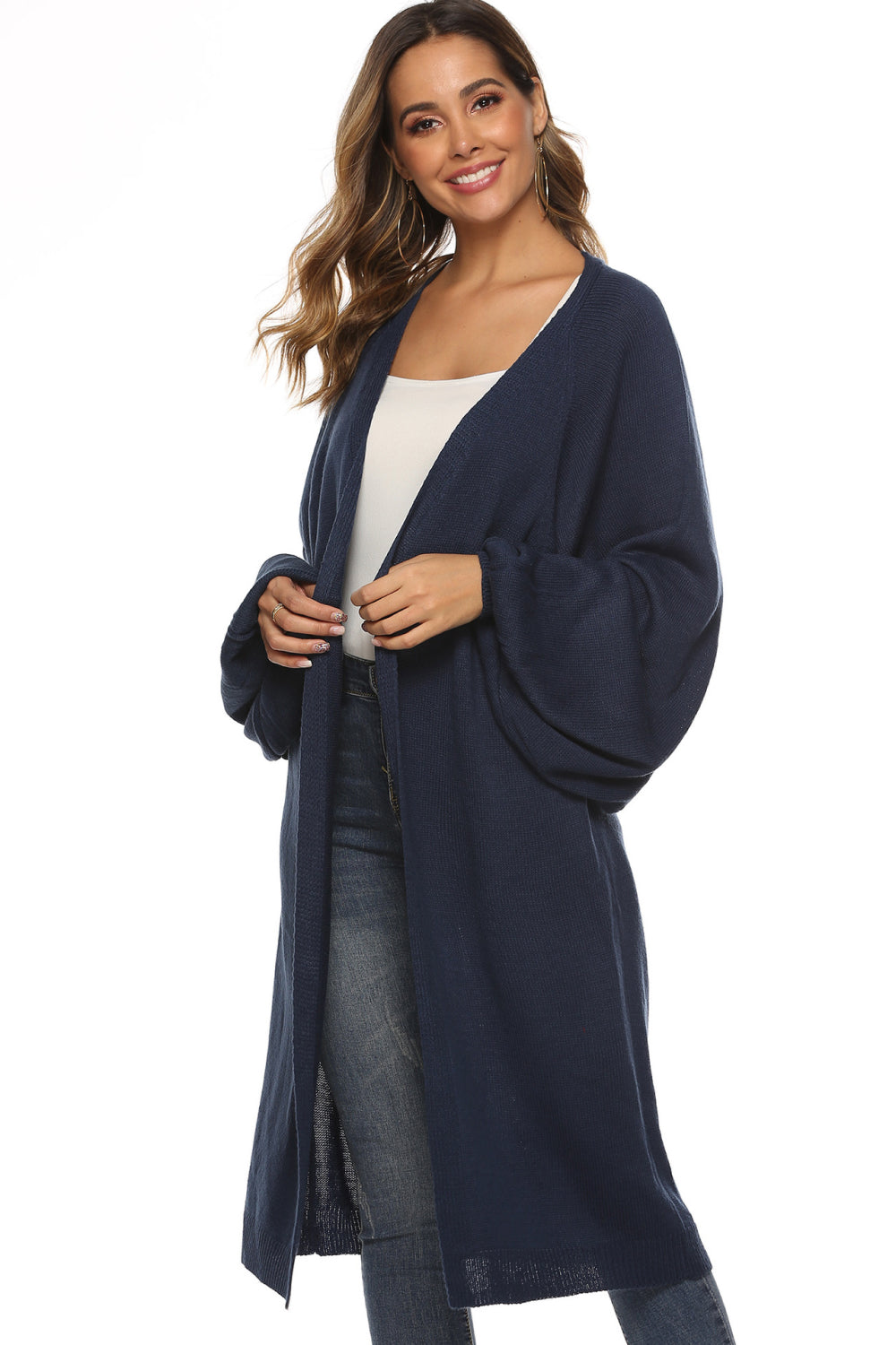 Get trendy with Long Sleeve Open Front Cardigan - Cardigan available at Styles Code. Grab yours today!