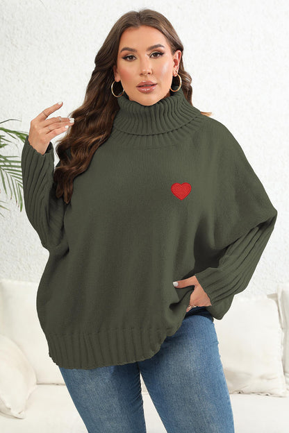 Get trendy with Plus Size Turtle Neck Long Sleeve Sweater - Sweater available at Styles Code. Grab yours today!