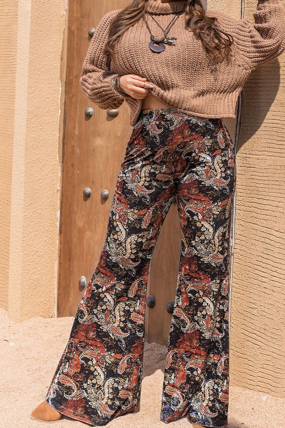 Get trendy with Plus Size Printed Wide Leg Long Pants - Plus Size available at Styles Code. Grab yours today!