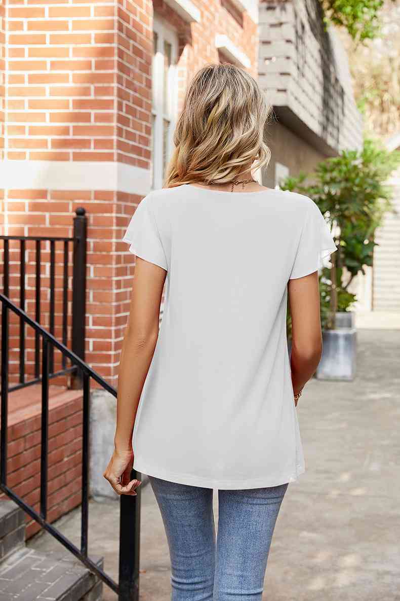 Get trendy with Round Neck Short Sleeve Tee - T-Shirt available at Styles Code. Grab yours today!