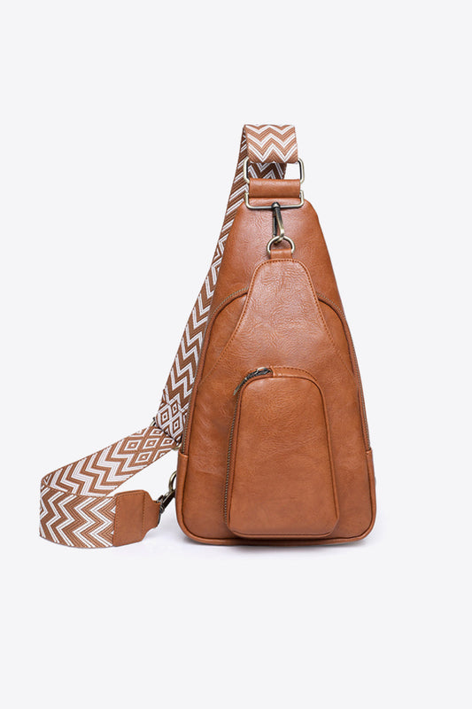 Get trendy with Adored Take A Trip PU Leather Sling Bag - Bags available at Styles Code. Grab yours today!