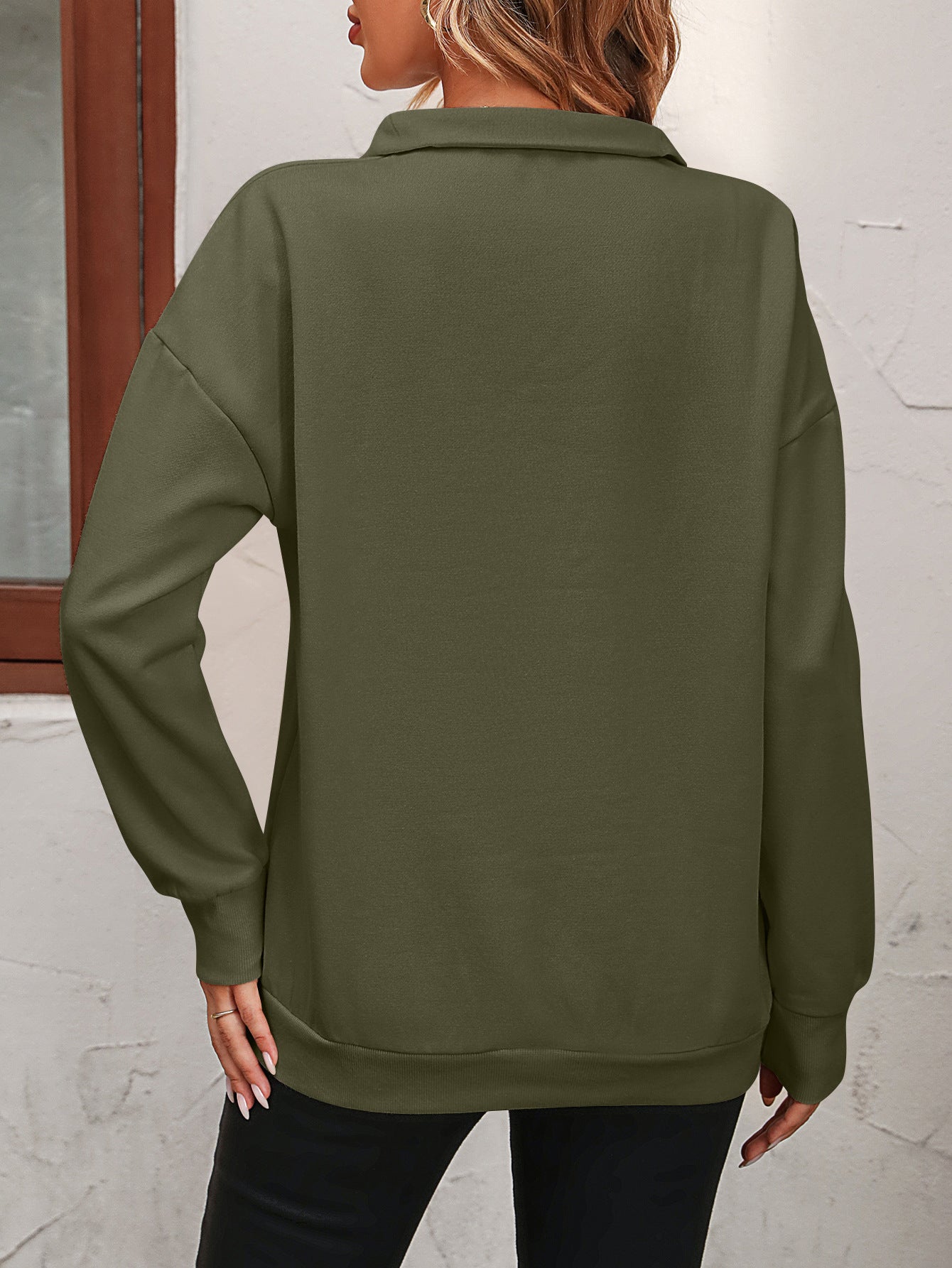 Get trendy with Zip-Up Dropped Shoulder Sweatshirt - Tops available at Styles Code. Grab yours today!