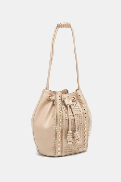 Get trendy with Nicole Lee USA Amy Studded Bucket Bag - Bags available at Styles Code. Grab yours today!