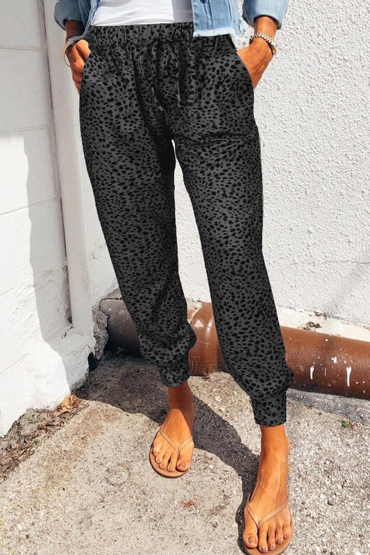 Get trendy with Leopard Print Joggers with Pockets - Joggers available at Styles Code. Grab yours today!