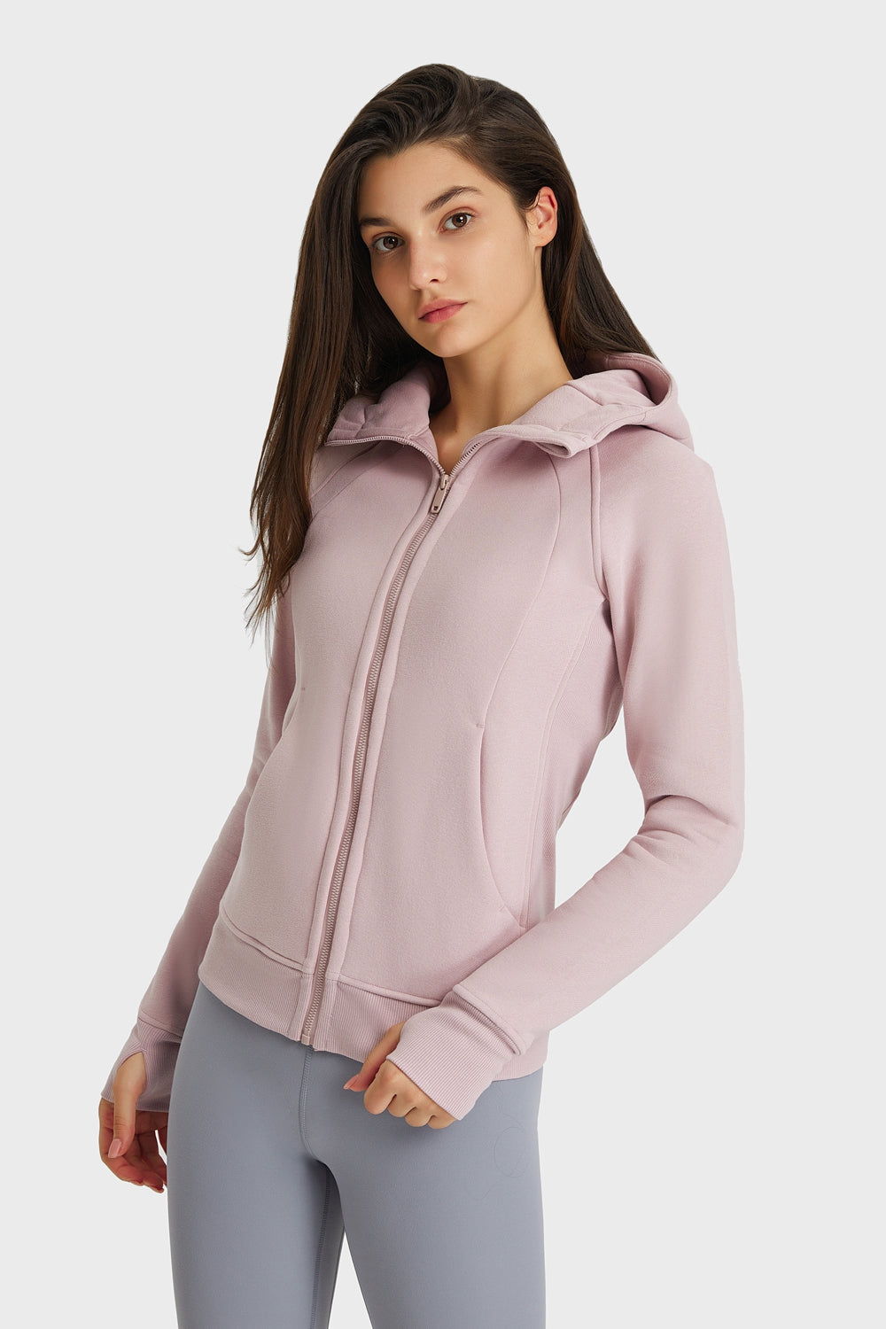 Get trendy with Zip Up Seam Detail Hooded Sports Jacket - Activewear available at Styles Code. Grab yours today!