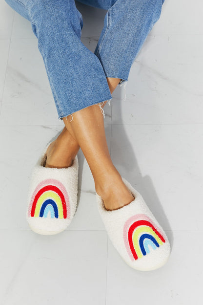 Get trendy with MMShoes Rainbow Plush Slipper - Shoes available at Styles Code. Grab yours today!